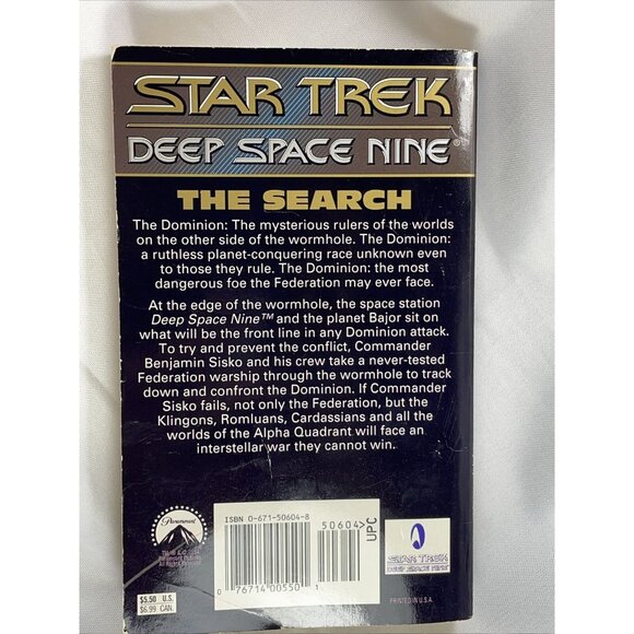 The Search Star Trek Deep Space Nine Mass Market Vintage Paperback Book 1st Pock - Picture 2 of 7